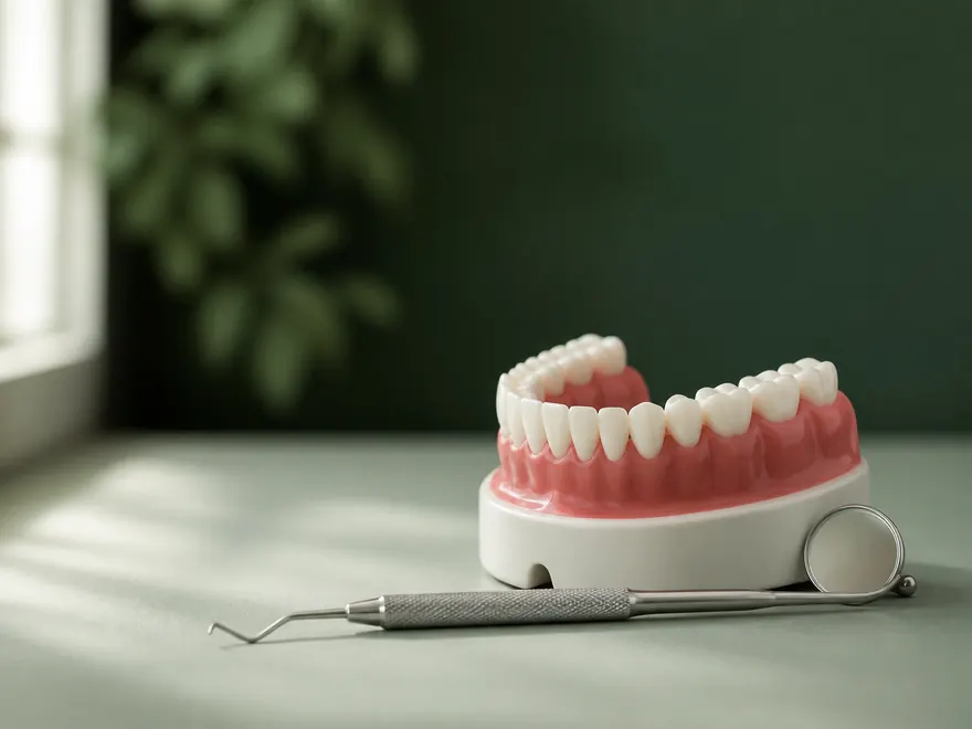 Dental model used to explain periodontal treatment