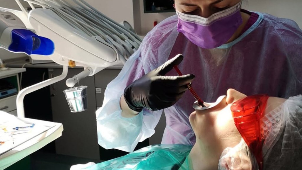 Treatment in the chair.